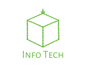 Furnishing - Green Bamboo Cube logo design