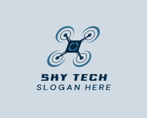 Drone - Aerial Flying Drone logo design