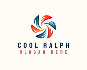 Cold Hot Fan Ventilation logo design