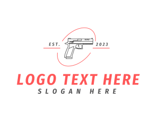 Fire Range - Firearm Gun Weapon logo design