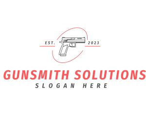 Firearm Gun Weapon logo design