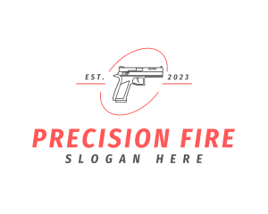 Firearm Gun Weapon logo design