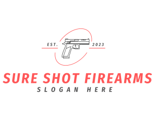 Firearm Gun Weapon logo design