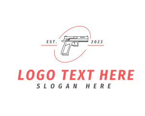 Gun - Firearm Gun Weapon logo design