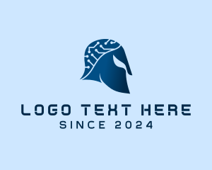 Neurologist - Tech Circuit Helmet logo design