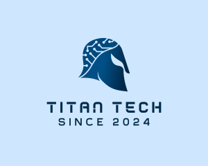 Tech Circuit Helmet logo design