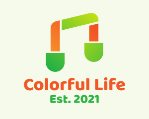 Vibrant - Vibrant Candy Music logo design