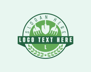 Shovel Rake Landscaping Logo