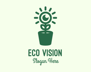 Surveillance Eye Plant logo design