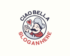 Retro Chef Kiss logo design