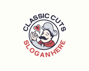 Retro Chef Kiss logo design