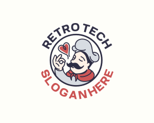 Retro Chef Kiss logo design