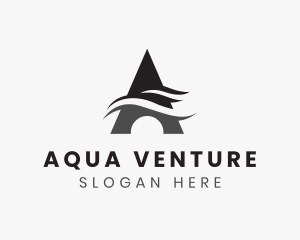 Scubadiving - Abstract Wave Letter A logo design