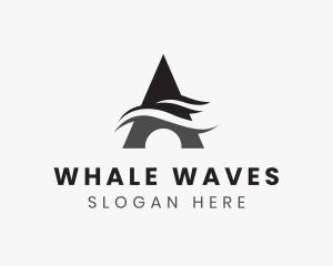 Abstract Wave Letter A logo design