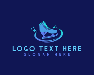 Figure Skating - Sports Skating Shoes logo design