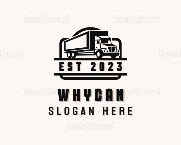 Box Truck Delivery Transportation Logo