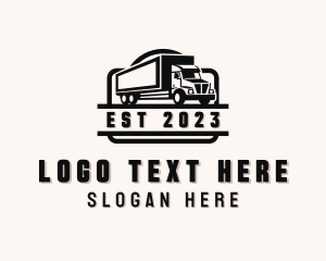 Freight - Box Truck Delivery Transportation logo design