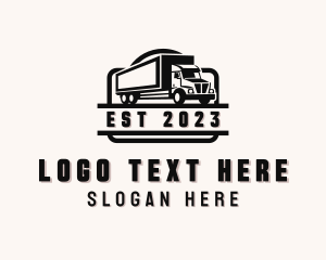 Transportation - Box Truck Delivery Transportation logo design