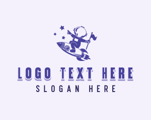 Space Shuttle - Spaceship Astronaut Leader logo design