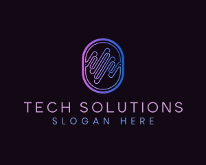 Solutions - Tech Wave Network logo design