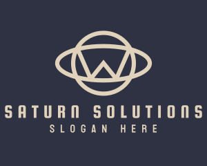 Saturn - Generic Minimalist Planet Letter W logo design