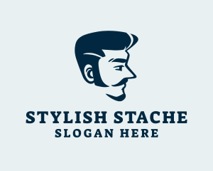 Hipster Man Moustache logo design