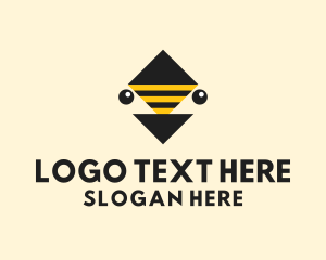 Geometric - Honey Bee Insect logo design