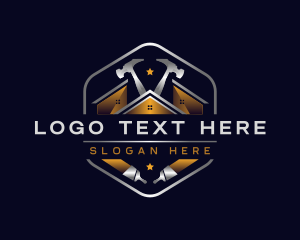 Construction - Hammer Paint House Construction logo design