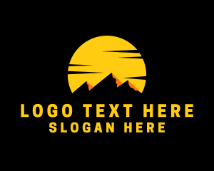 Himalayas - Mountain Sun Tourism logo design