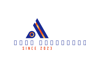 Industrial - Triangle Metallic Letter A logo design