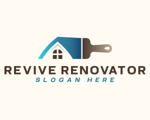 Renovator - Paintbrush Painter Renovation logo design