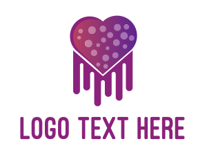 Jellyfish - Purple Heart Jellyfish logo design