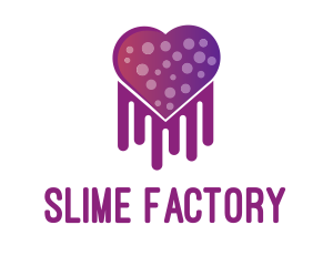 Slime - Purple Heart Jellyfish logo design