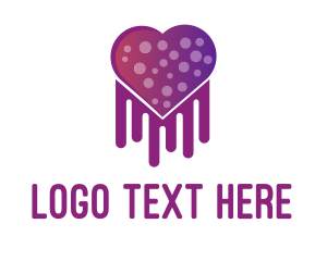 Purple Heart Jellyfish logo design