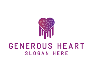 Purple Heart Jellyfish logo design