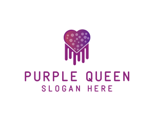 Purple Heart Jellyfish logo design