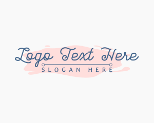 Shop - Fancy Watercolor Signature logo design