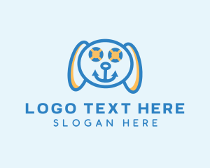 Pet - Nautical Anchor Dog logo design