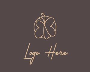 Cute Petite Butterfly  Logo