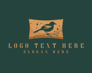 Wood - Artisan Woodwork Bird logo design