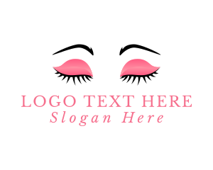 Makeup - Cosmetic Eyelashes Makeup logo design