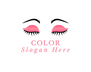 Cosmetic Eyelashes Makeup Logo
