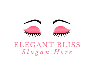 Microblading - Cosmetic Eyelashes Makeup logo design
