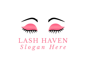 Cosmetic Eyelashes Makeup logo design