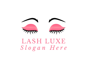 Cosmetic Eyelashes Makeup logo design