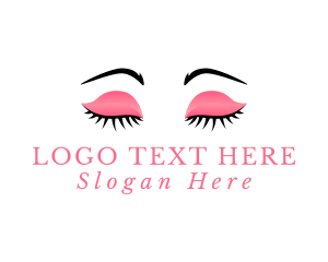 Eyelashes - Cosmetic Eyelashes Makeup logo design