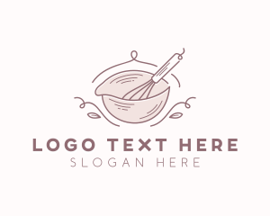 Whisk - Baking Bowl Whisk logo design