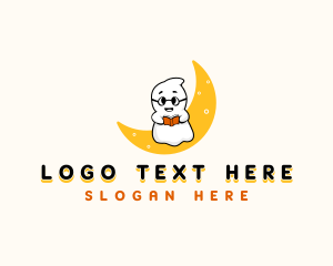 Halloween - Smart Reading Ghost logo design