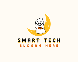 Smart - Smart Reading Ghost logo design