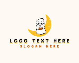 Flipbook - Smart Reading Ghost logo design